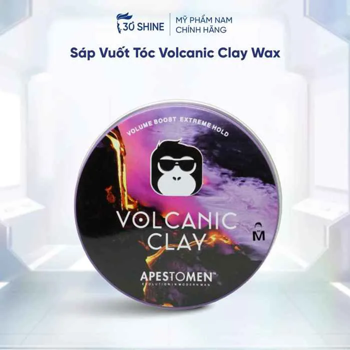 Sáp vuốt tóc nam 30shine phân phối chính hãng Apestomen Volcanic Clay wax  tạo kiểu tóc giữ nếp vượt trội không bóng
