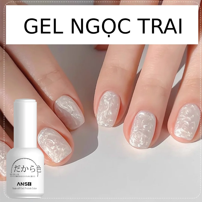 Sơn Gel Màu Trắng Ngọc Trai ANSC