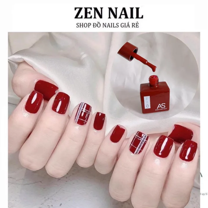 Sơn móng tay gel màu đỏ cherry , chai sơn 15 ml