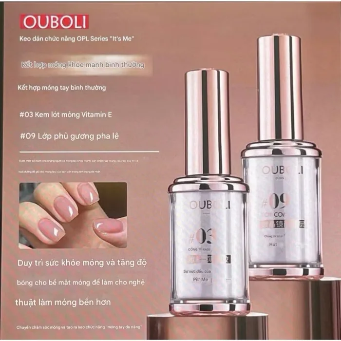 Bộ 3 base,top,cứng móng,kiềm dầu,top li OUBOLI dùng để sơn gel