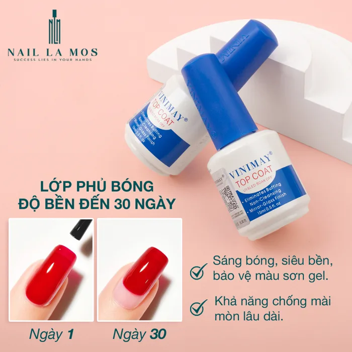 Top bóng Vinimay chính hãng - Top coat phủ bóng chuyên dụng cho dân làm móng  nail | Shopee Việt Nam