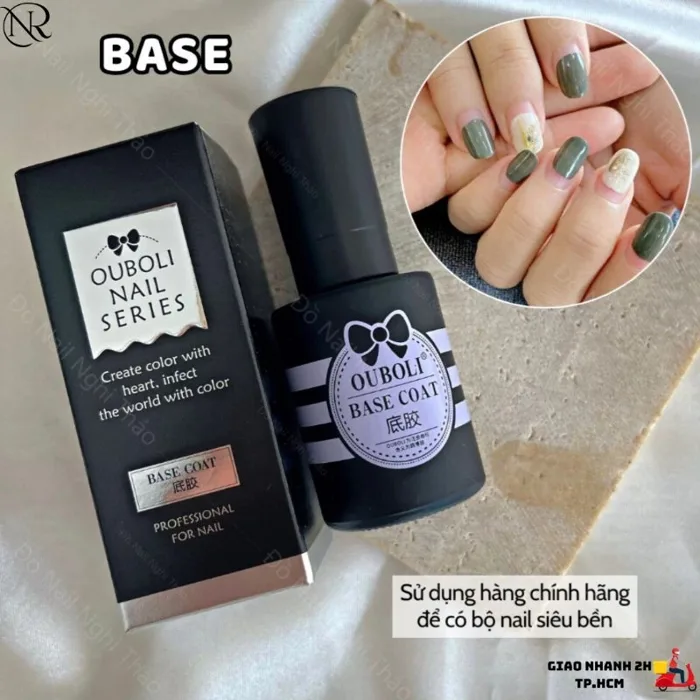 Base top cứng móng OUBOLI chính hãng 20ml - Sơn gel liên kết bền, top phủ  bóng móng nail - Nails Red