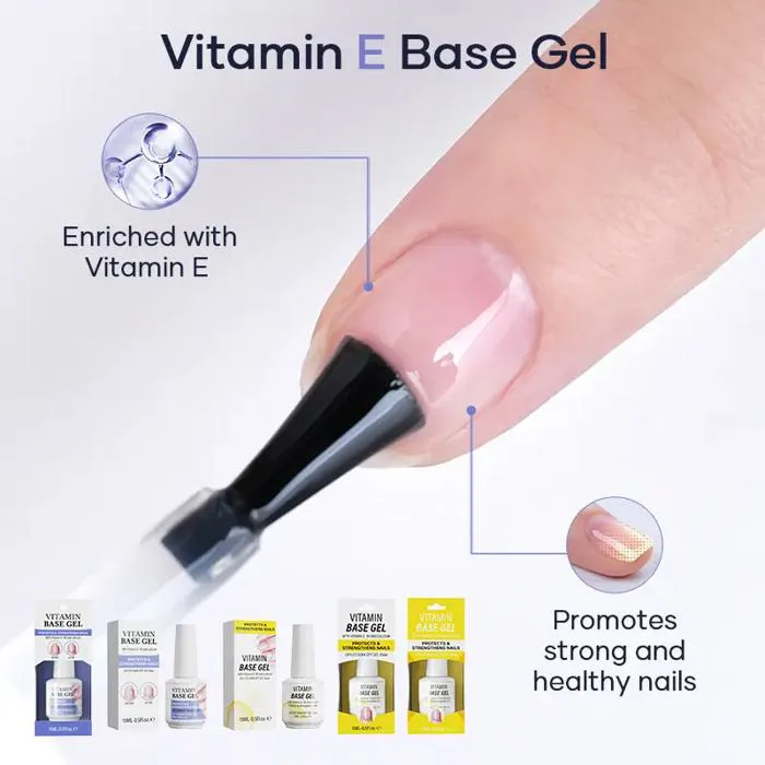 Nhãn riêng chuyên nghiệp Vitamin E Base Coat Gel cho móng tay mạnh mẽ, khỏe  mạnh - Missgel
