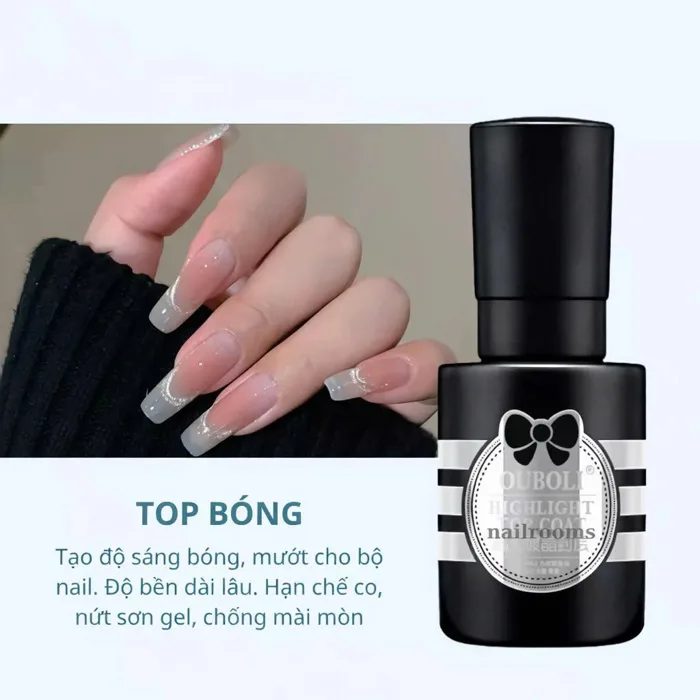Base top cứng móng OUBOLI - Sơn gel liên kết bền, top phủ bóng Làm Nail