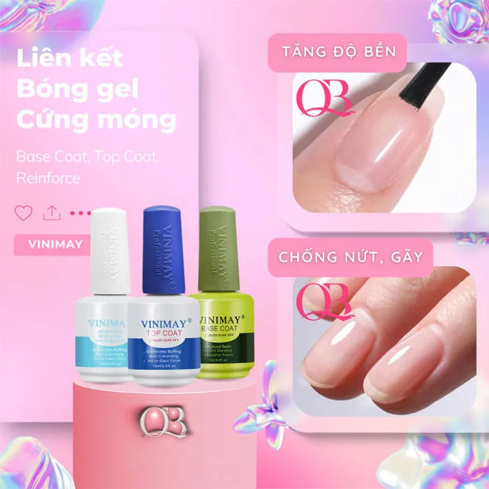 Sơn gel cứng móng liên kết top bóng Vinimay