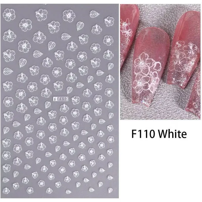 Nhãn Dán Nổi 5D ( Sticker Nail) Trang Trí Móng Tay Hình Hoa,Bướm,phụ kiện nail