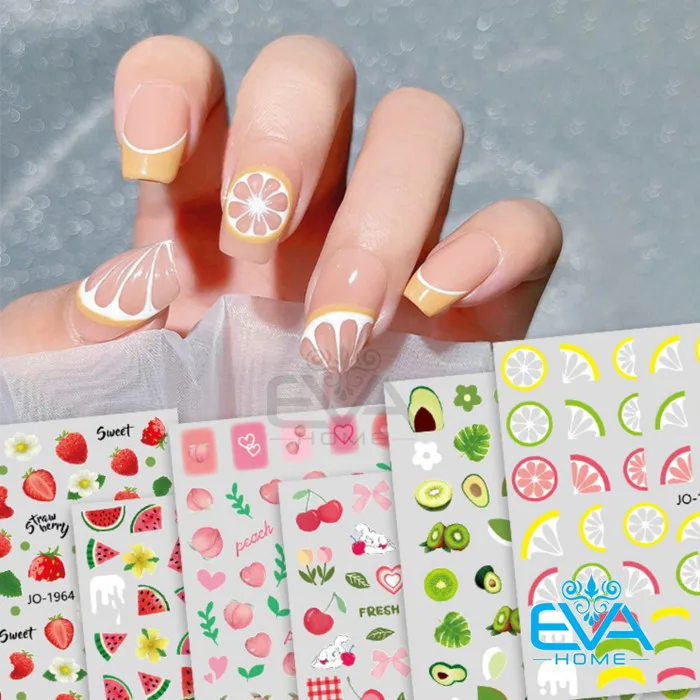 Sticker Dán Móng Tay 3D Dạng Decal Dán Móng Chống Nước Joyful Nails Hoạ Tiết Trái Cây Nail Art Decal Fruit Sticker JO1963 - JO1968 - Lazada | Lazada Việt Nam