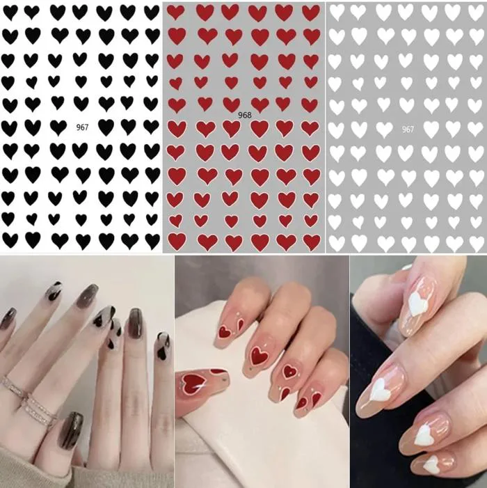 Valentine 3D Nail Sticker Set – 15 or 50 | Le QX – Le QX Nail