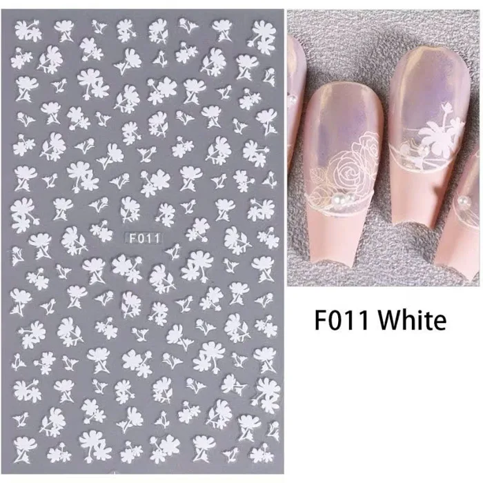 Nhãn Dán Nổi 5D ( Sticker Nail) Trang Trí Móng Tay Hình Hoa,Bướm,phụ kiện nail