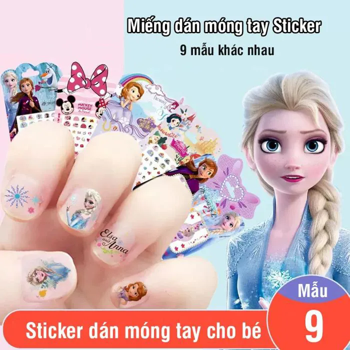 Bộ dán móng tay, ticker 3D cho trẻ em