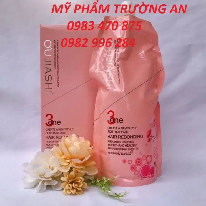 Thuốc ép side tóc nam(nữ) . Thuốc duỗi tóc Hoa anh đào Oujiashi 3 in 1  500ml x 2 Chính Hãng