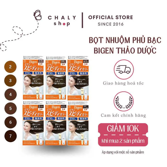 Nhuộm tóc nhanh 10 phút Bigen Hoyu đủ màu 150k | Shop Nhật Chaly