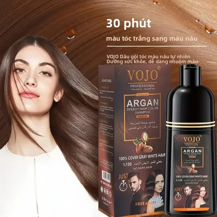 Dầu Gội Nhuộm Tóc Dạng Bọt Dành Cho Người Lớn, Màu Đen/nâu, Chiết Xuất Từ  Thực Vật, Che Phủ Tóc Bạc, Không Gây Hại, Dễ Gội Sạch. | Lazada Việt Nam