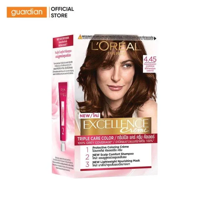 Kem Nhuộm Tóc Phủ Bạc L'Oreal Paris Excellence Creme 4.45 Nâu Đồng Ánh Đỏ  172ml