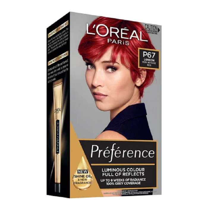 Thuốc nhuộm tóc L'Oréal Paris Préférence P67 London Very Intense Red
