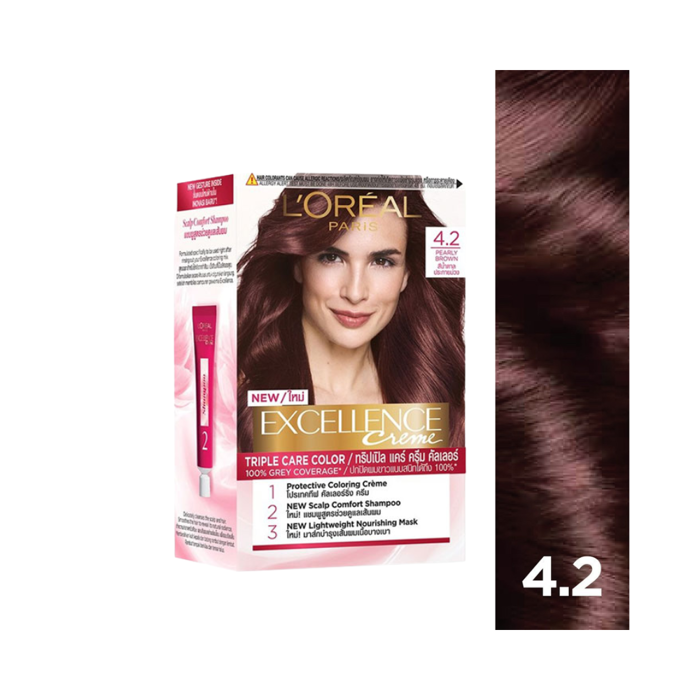 Thuốc Nhuộm Tóc Phủ Bạc L'Oreal Excellence Crème 4.2