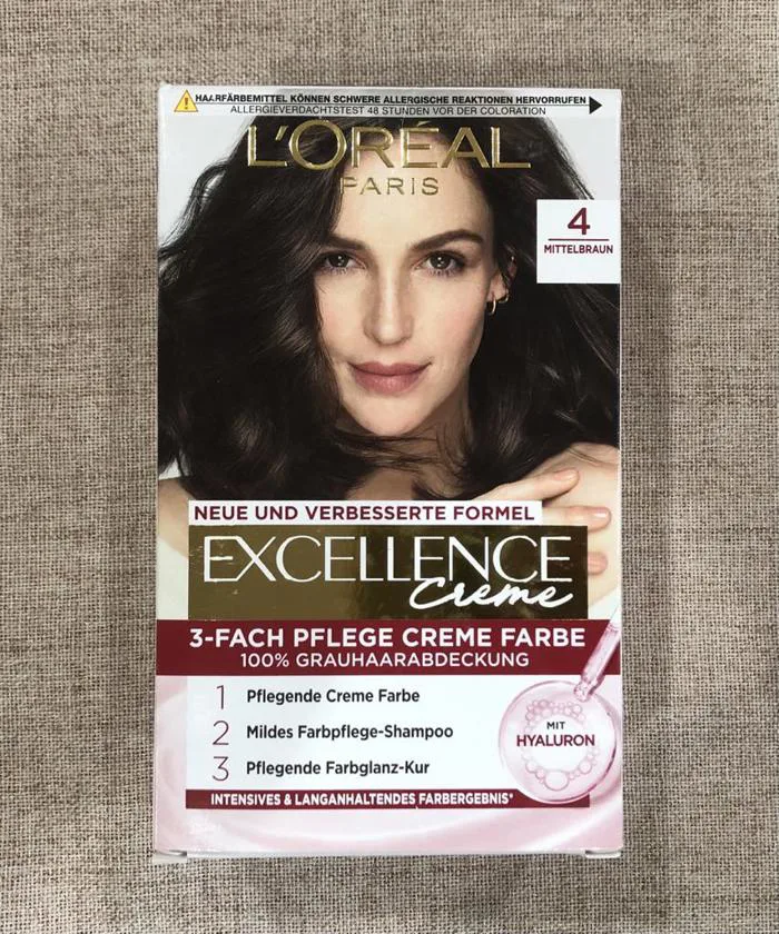 NHUỘM TÓC L'OREAL PARIS MÀU SỐ 4 - Màu nâu vừa