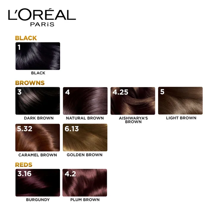 Thuốc Nhuộm Dưỡng Tóc Phủ Bạc L'Oréal Paris Excellence Crème - 3 Nâu Đen Tự  Nhiên (
