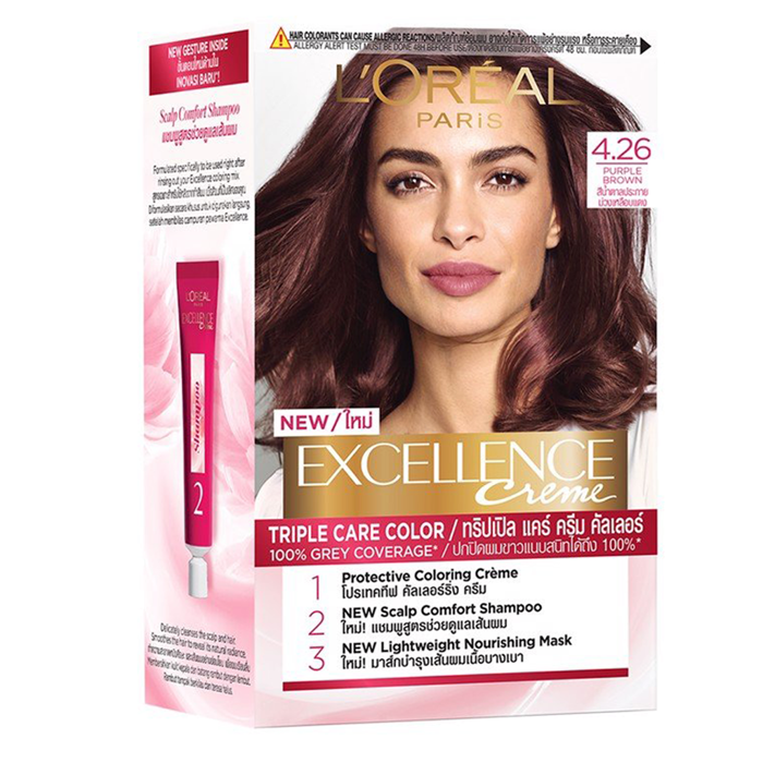 Thuốc Nhuộm Tóc L'Oreal Excellence Crème - 4.26 Purple Brown - Mint  Cosmetics - Save The Best For You!