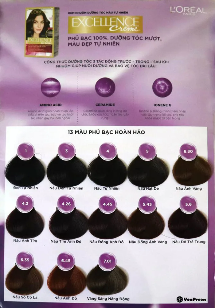 Thuốc nhuộm tóc Loreal Excellence Creme - Chính hãng L'oréal, giá rẻ