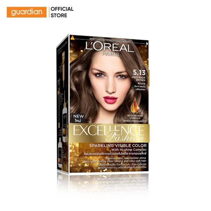 Kem Nhuộm Dưỡng Tóc Màu Thời Trang L’Oreal Paris Excellence Fashion 5.13  Asshy Nude Brown Nâu Ánh Tro 172ml