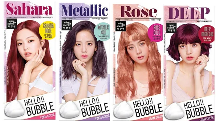 Bảng màu thuốc nhuộm tóc dạng bọt Mise En Scene Hello Bubble Foam Color đầy  đủ, mới nhất 2021