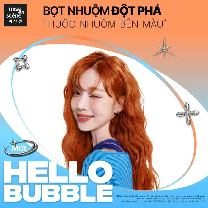 Kem Nhuộm Mise En Scene Hello Bubble 8MT Nâu Tây 100G