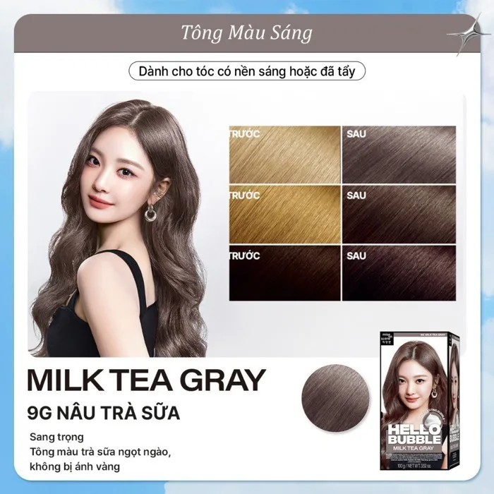 (Phiên bản mới) Nhuộm tóc mise en scène Hello Bubble 100g công thức cải  tiến, dạng bọt bền lâu tan, tông màu xu hướng