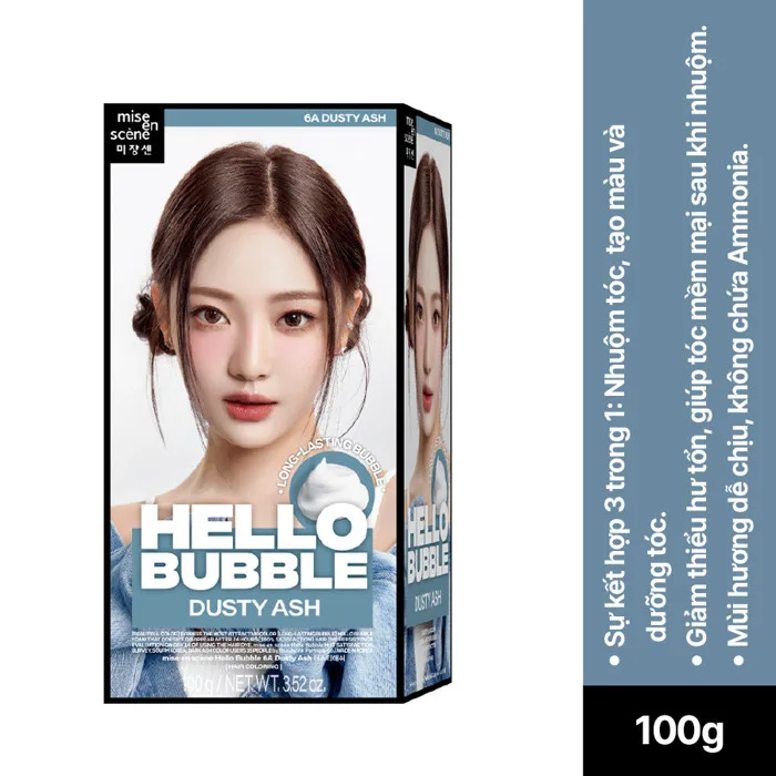 Bọt Kem Nhuộm Tóc mise en scène Hello Bubble 100g