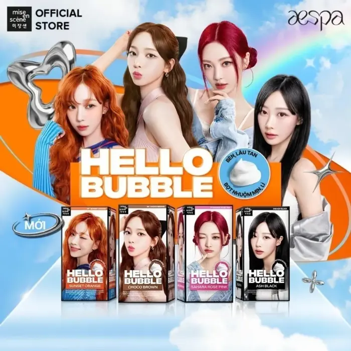 Phiên bản mới) Thuốc Nhuộm Tóc Mise En Scène Hello Bubble 30ml