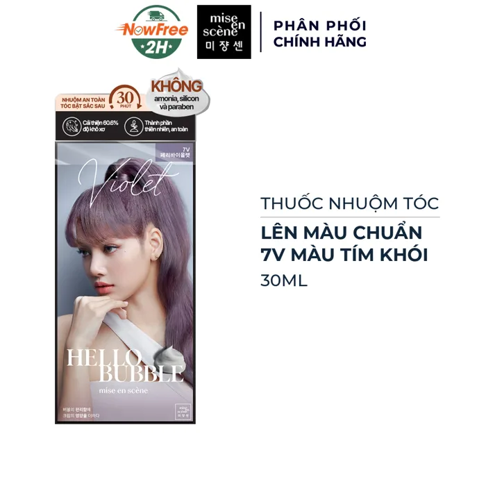 Thuốc Nhuộm Tóc Mise en scène 7V Màu Tím Khói 30ml