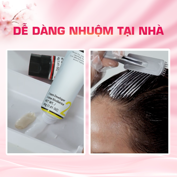 Combo 2 Thuốc Nhuộm Tóc Phủ Bạc Tại Nhà Bigen Xám - Phủ Bạc Thảo Dược,  Dưỡng Tóc Mềm Mượt 80ml