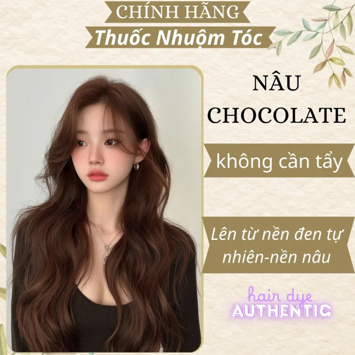 Thuốc Nhuộm Tóc tại nhà Màu Nâu Chocolate ''combo thuốc nhuộm tại nha'' |  Shopee Việt Nam