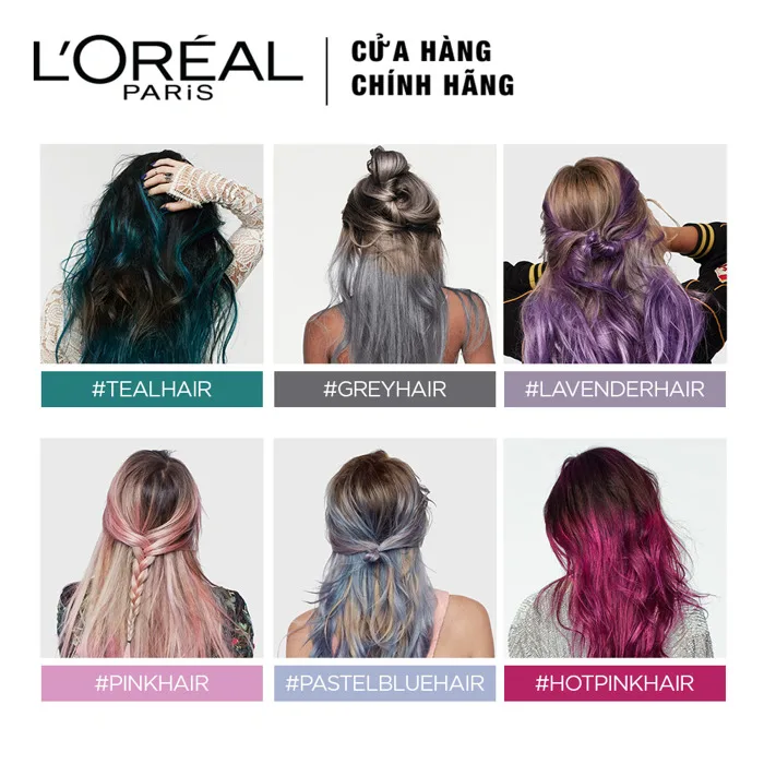 Xịt Nhuộm Tóc Tạm Thời L'Oreal Màu Xám Khói Grey 75ml