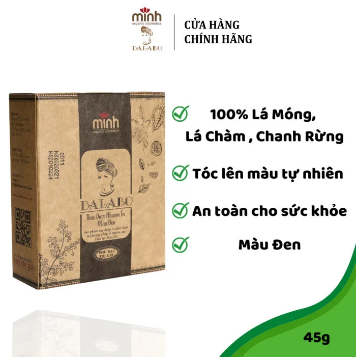 Dalabo thảo dược nhuộm tóc MÀU ĐEN – Nhà sản xuất và phân phối các sản phẩm  từ thảo dược : Bột lá nhuộm tóc Dalabo, Các loại trà thảo dược, tinh dầu …