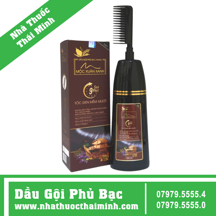 DẦU GỘI PHỦ BẠC THẢO DƯỢC MỘC XUÂN XANH CHAI 200ML