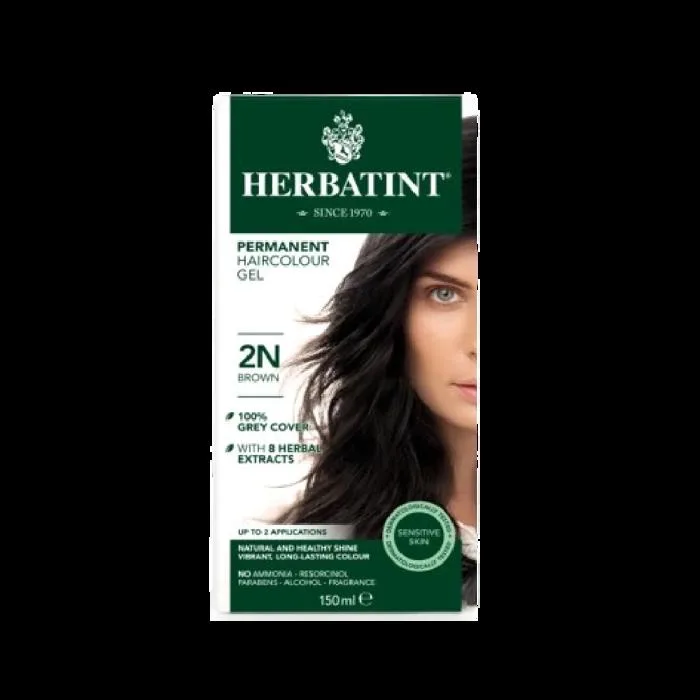 HERBTINT Thuốc nhuộm tóc thảo dược vĩnh viễn màu nâu 150ML