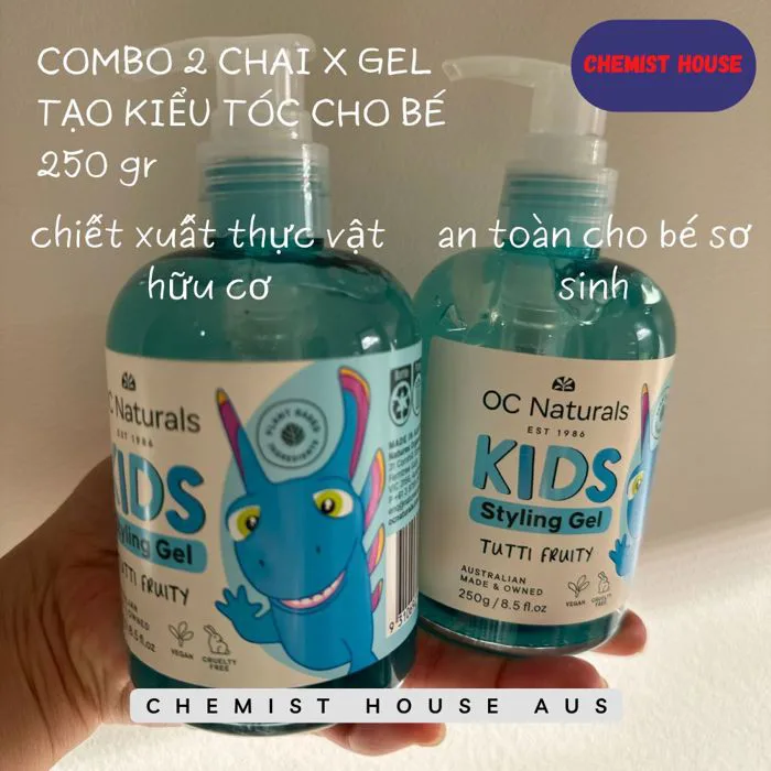 [Hàng Chuẩn Úc] GEL VUỐT TÓC HỮU CƠ CHO BÉ & NGƯỜI LỚN OC NATURAL HAIR GEL  KID