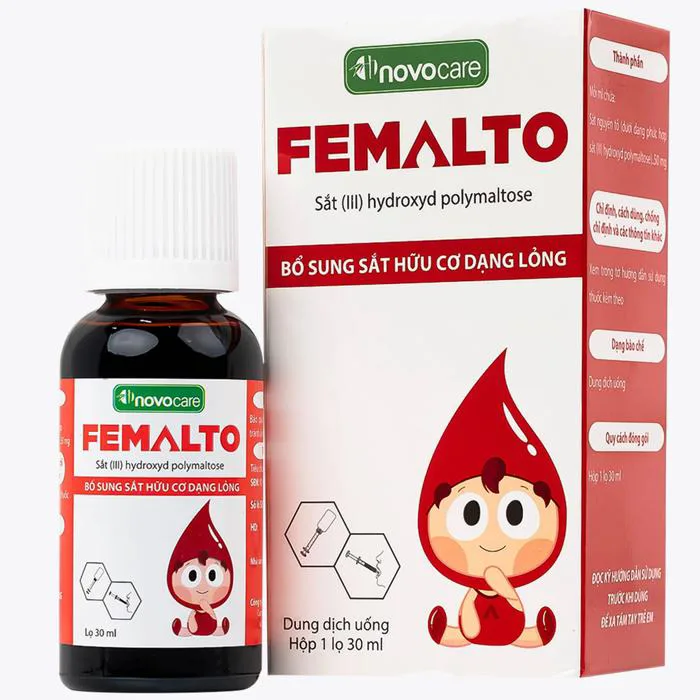 Dung dịch uống Femalto 30ml CPC1HN bổ sung sắt hữu cơ dạng lỏng - Nhà thuốc  FPT Long Châu