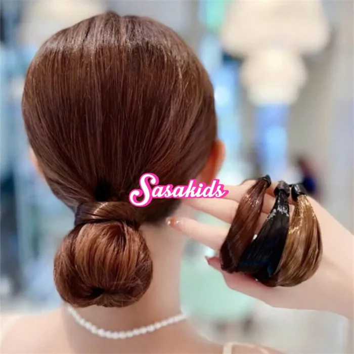 Dây Cột Tóc Bằng Tóc Giả, Cột Tóc Giả Buộc Tóc Đuôi Ngựa Tạo Kiểu Sành Điệu  Xinh Xắn CT22