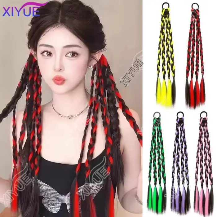 Tóc Giả Tết Xoắn Tổng Hợp Màu Đen Dành Cho Nữ, Nối Tóc Đuôi Ngựa Tự Nhiên  Với Dây Thun, Tóc Nối Tết Dành Cho Người Da Trắng | Lazada Việt Nam