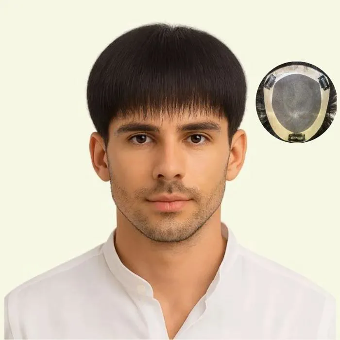 Mái Hói Tóc Thật Phủ Đỉnh Xoáy 3D Dành Cho Nam | Wina Wigs