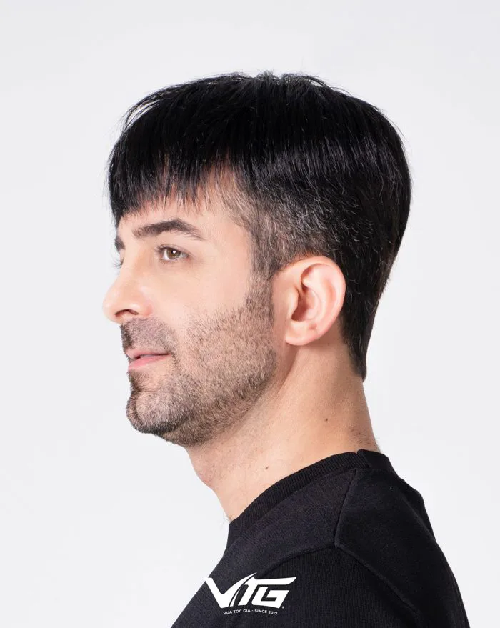 Tóc Giả Nam Kẹp Mái Siêu Da Đầu Cho Tóc Hói | VTG Hair