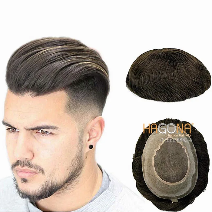 Top 100+ mẫu tóc giả nam nguyên đầu làm từ tóc thật HOT nhất 2021
