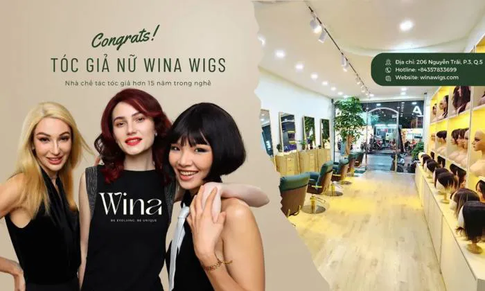 Tóc Giả Nguyên Đầu Nữ Bằng Tóc Thật Cao Cấp Tại Wina Wigs