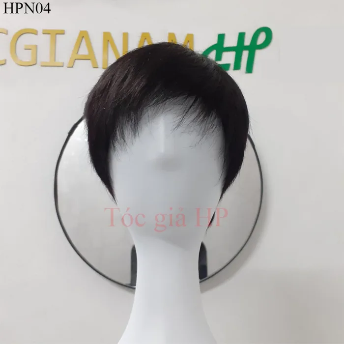 Tóc giả nữ ngắn nguyên đầu,làm bằng tóc thật. Tặng kèm lưới tóc