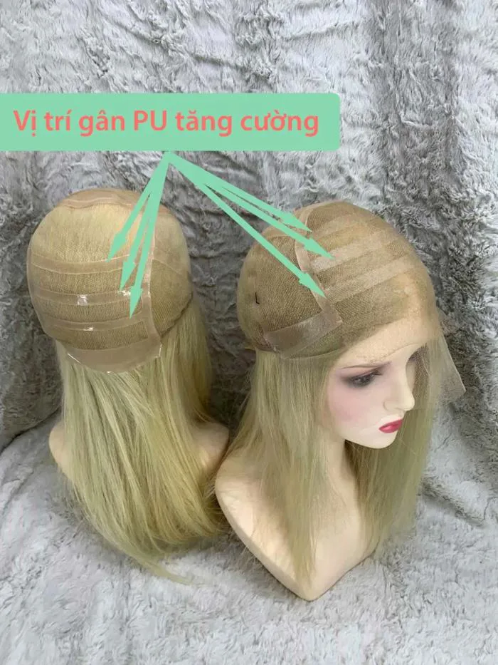 Tóc giả nữ nguyên đầu làm từ tóc thật móc tóc thủ công toàn bộ - Mẫu TW03 -  Viet Wig - Wig made in Viet Nam