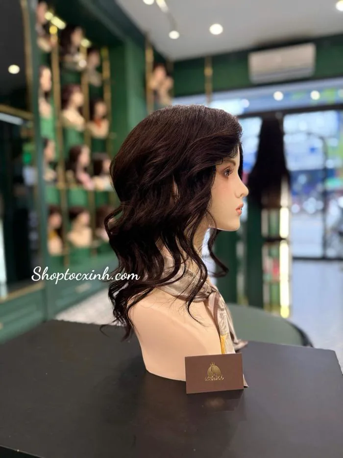 Tóc giả nữ nguyên đầu uốn xoăn