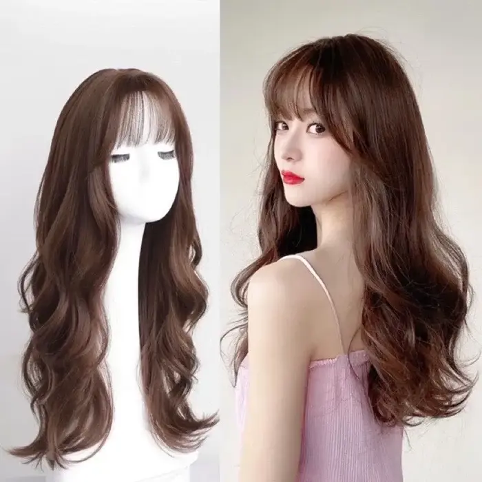 Tóc giả nguyên đầu nữ xoăn dài - Phạm Thị Cúc