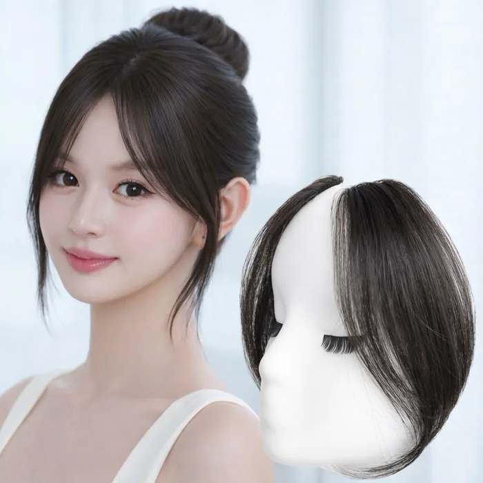 Tóc mái giả Hàn Quốc dài layer – Che trán, gọn mặt, kẹp chắc – Nữ tỉa lơi